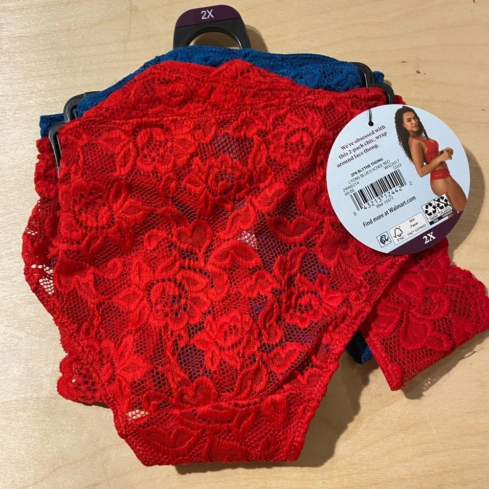 Adored by Adore Me Blythe Thong 2 Pack 2X (IY) - Picture 4 of 10